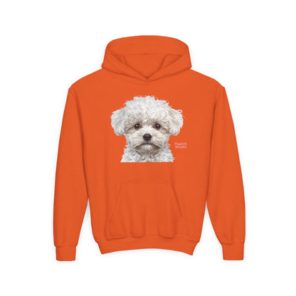 Cute White Puppy Face Youth Hoodie|Eco-Friendly - Limited