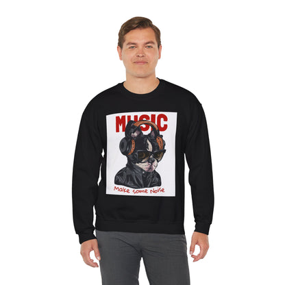 Music Dog “Make Some Noise” Graphic Sweatshirt | Eco-Limited