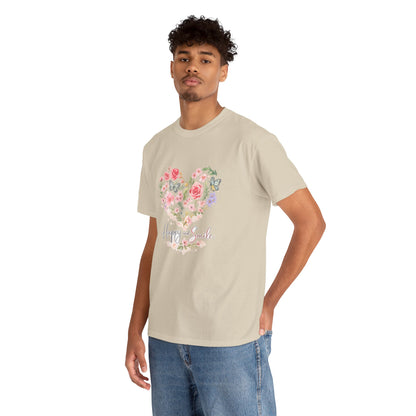 Happy Smile Floral Heart T-Shirt | Eco-Limited
