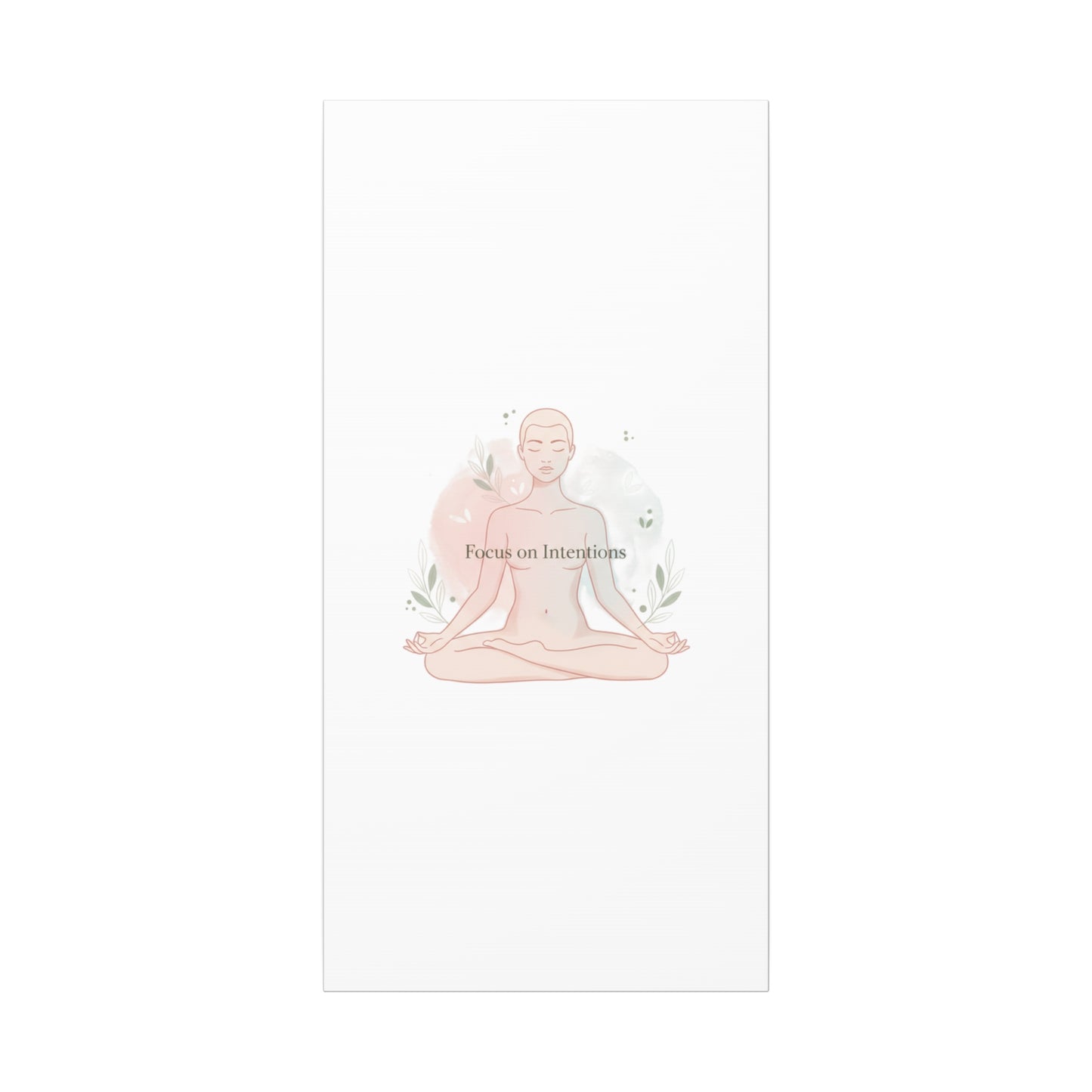 Focus on Intentions Canvas | Gentle Wellness Wall Art, Pastel Gradient Meditation Print