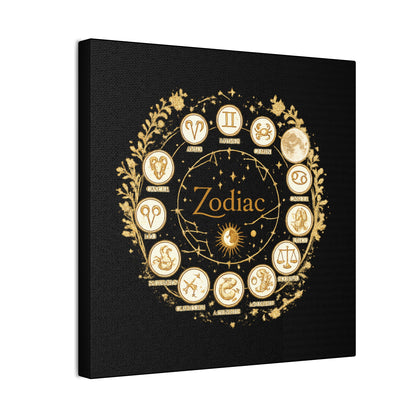 Golden Zodiac Astrology Canvas | Eco-Limited