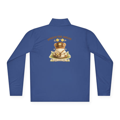 Spread the Smiles Bear Zip-Up Sweatshirt | Eco-Limited