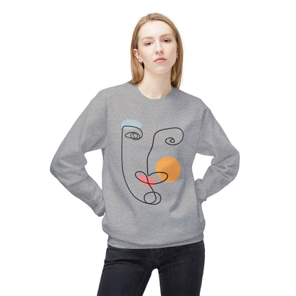 Abstract Line Face Sweatshirt | Eco-Limited