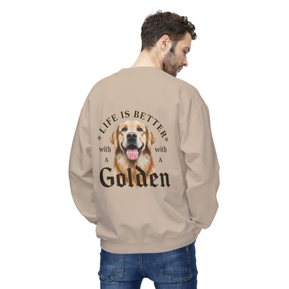 Life Is Better With a Golden Retriever Sweatshirt | Eco - Limited