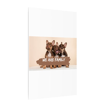 We Are Family French Bulldog Canvas Wall Art