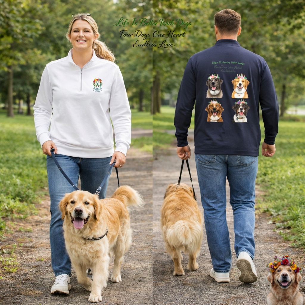 Golden Moments With Dogs Sweatshirt | Eco-Limited