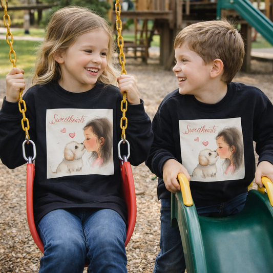 Sweethearts Puppy Moment Children Sweater | Eco-Limited