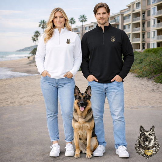 German Shepherd Ink Illustration Zip-Up | Eco-Limited