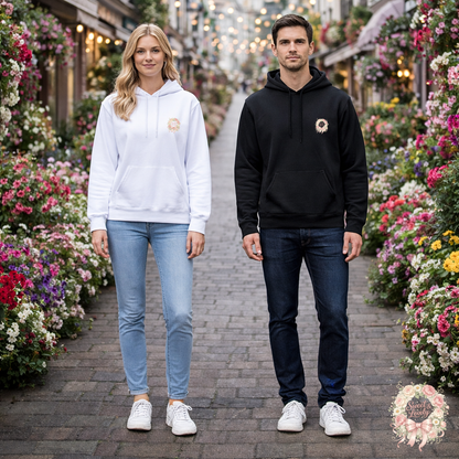 Sweet Floral Emblem Hoodie | Eco-Limited