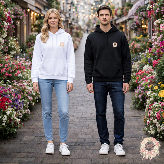 Sweet Floral Emblem Hoodie | Eco-Limited