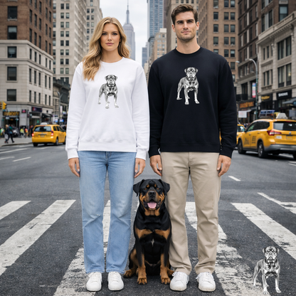 Rottweiler Sketch Minimal Art Sweatshirt | Eco-Limited