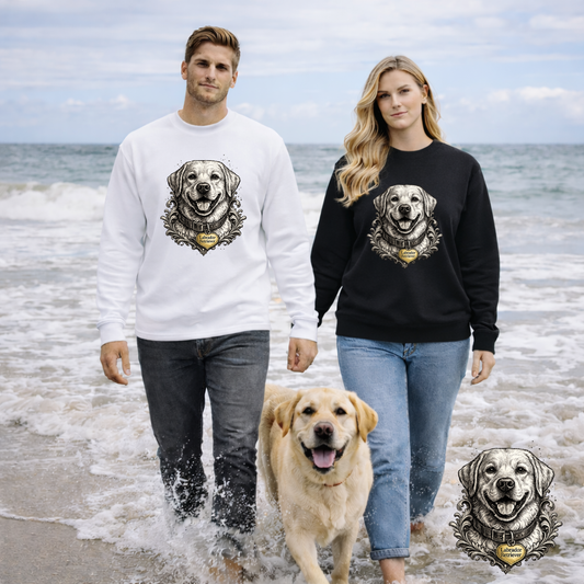 Labrador Retriever Ink Drawing Sweatshirt | Eco-Limited