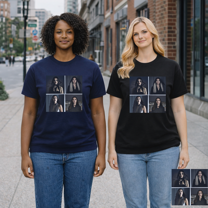 Dark Portrait Grid T-Shirt | Eco-Limited