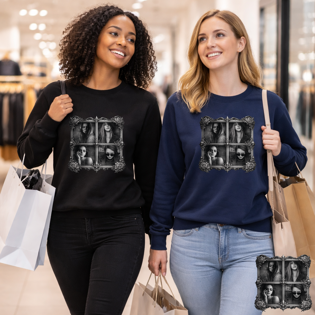 Framed Silence Portrait Sweatshirt | Eco-Limited