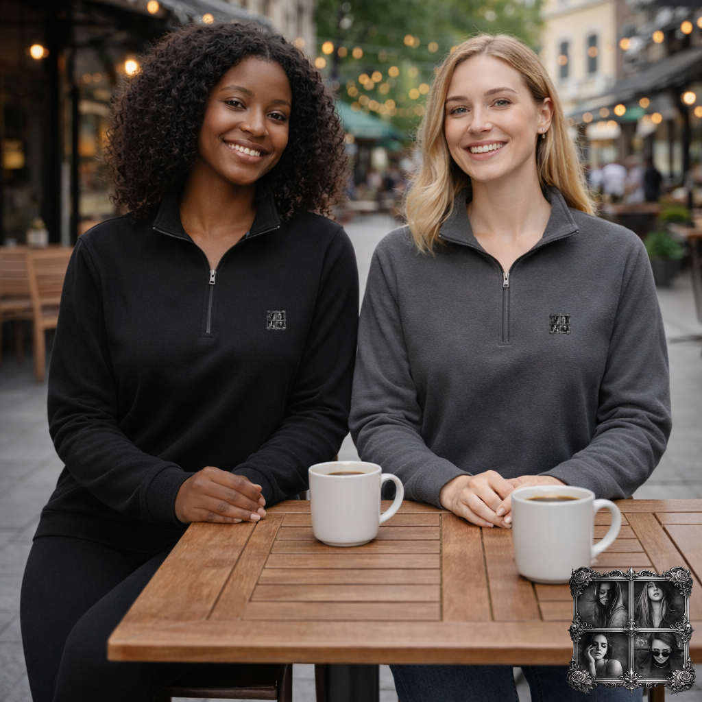 Framed Silence Portrait Zip-Up | Eco-Limited