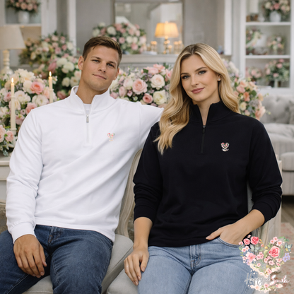 Happy Smile Floral Heart Zip-Up | Eco-Limited