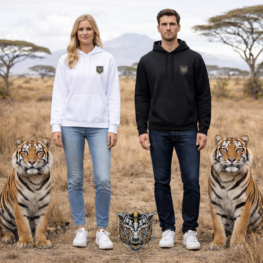 Tiger Ink Crest Hoodie | Eco-Limited