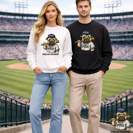 Pugs Hit Different Graphic Sweater | Eco-Limited
