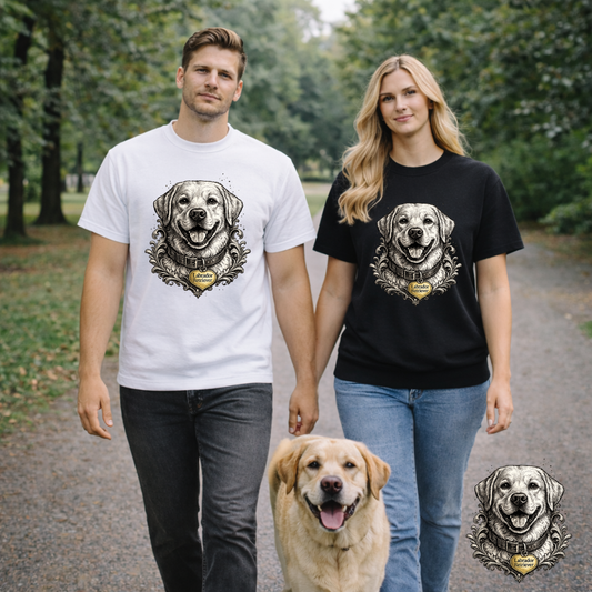 Labrador Retriever Ink Drawing T-Shirt | Eco-Limited