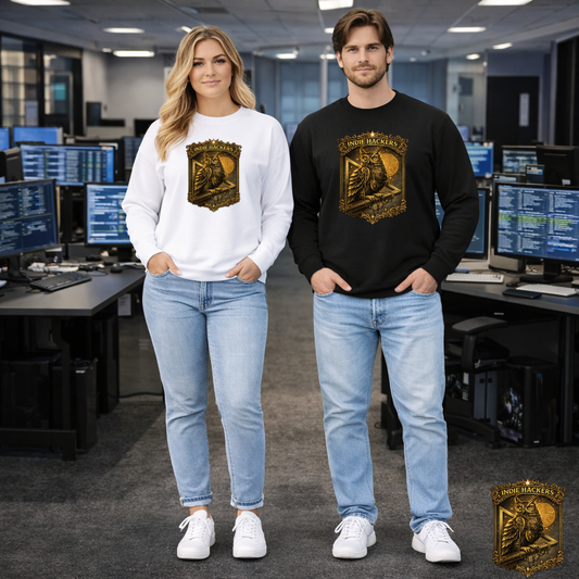 Indie Hackers Owl Graphic Sweatshirt | Eco-Limited