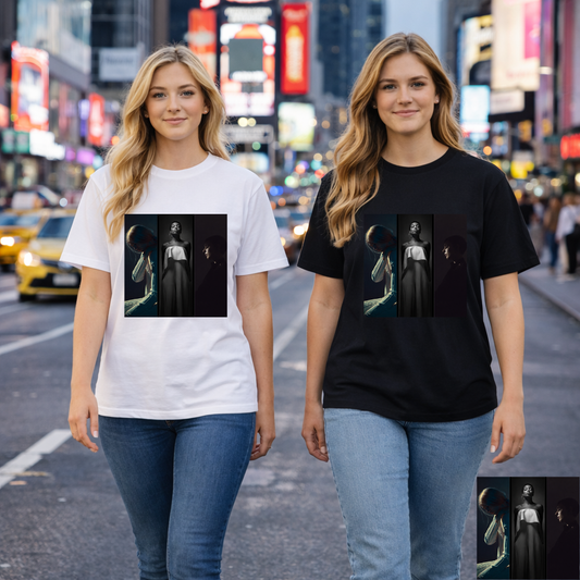 Moody Portrait Triptych Graphic T-Shirt | Eco-Limited