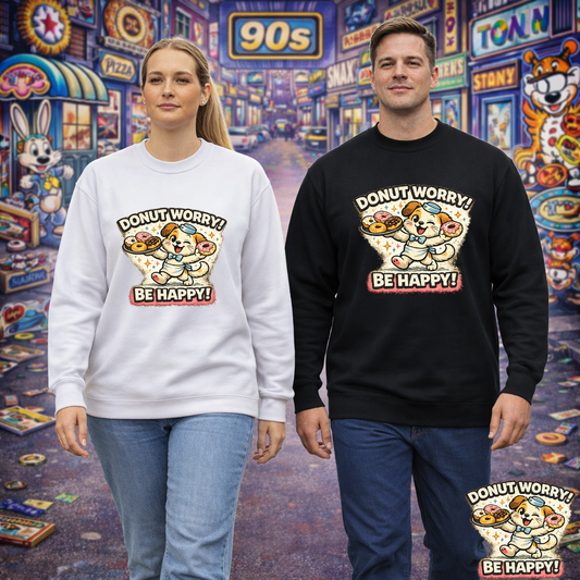 Donut Worry Bootleg Graphic Sweater | Eco Limited