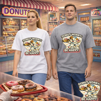 Donut Worry Bootleg Graphic T-Shirt | Eco - Limited