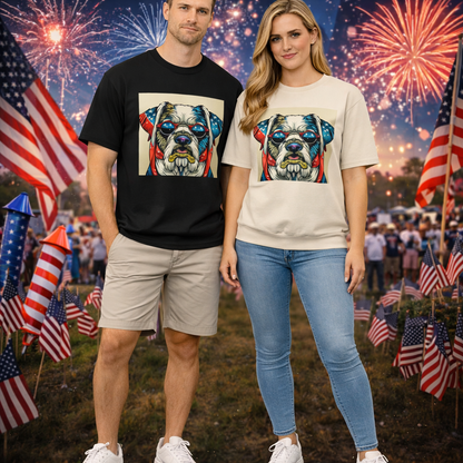 Patriot Dog Portrait T-Shirt | Eco - Limited