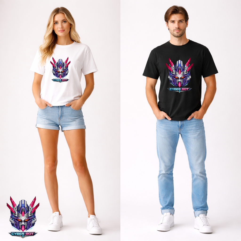 Cyber Bot Graphic T-Shirt | Eco-Limited