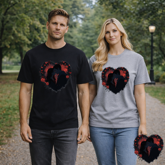 Dark Emo Romance Heart T-Shirt | Eco-Limited