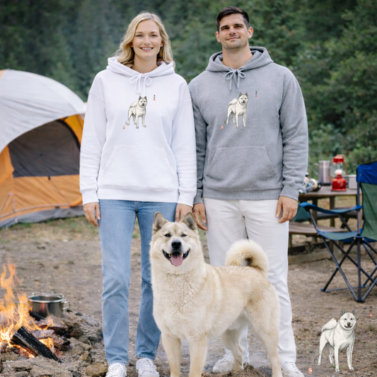 Korean Jindo Ink Illustration Hoodie | Eco-Limited