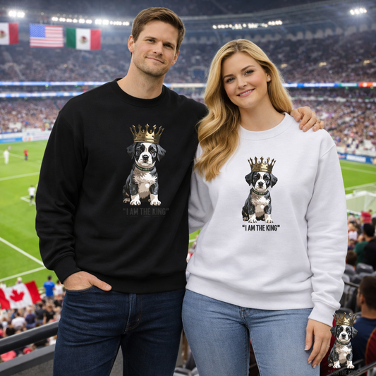 King Pup Graphic Crewneck Sweatshirt|Eco-Friendly - Limited