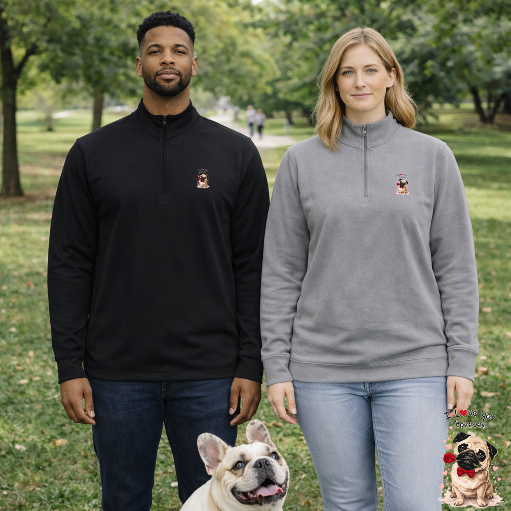 Pug Love Forever Zip-Up | Eco-Limited