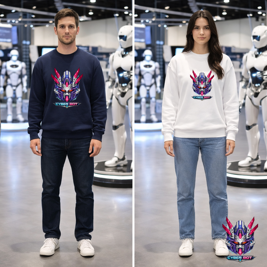 Cyber Bot Graphic Sweatshirt | Eco-Limited