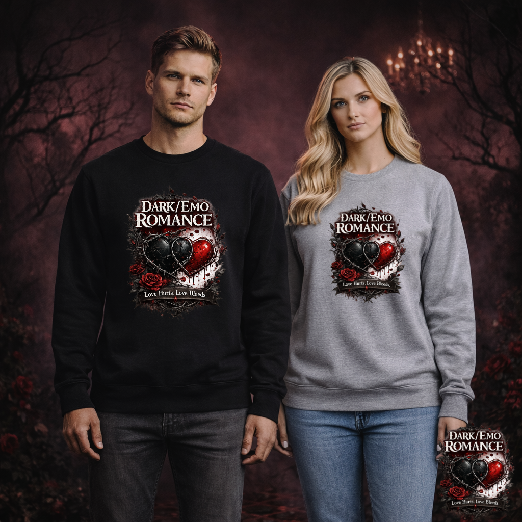 Dark Emo Romance Heart Sweatshirt | Eco-Limited
