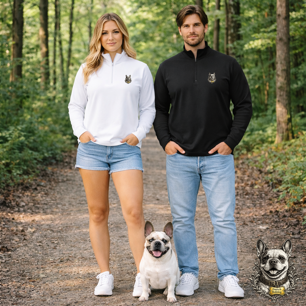 French Bulldog Ink Drawing Zip-Up | Eco-Limited