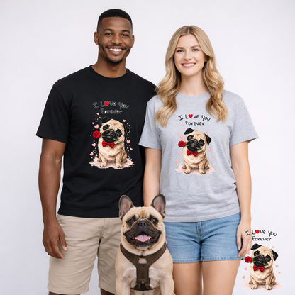 Pug Love Forever T-Shirt | Eco-Limited