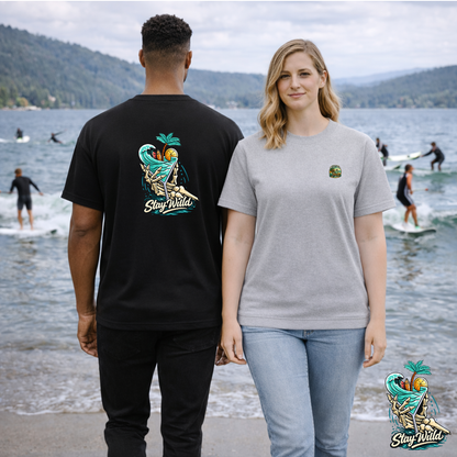 Stay Wild Graphic T-Shirt (Front &amp; Back Design) | Eco-Limite