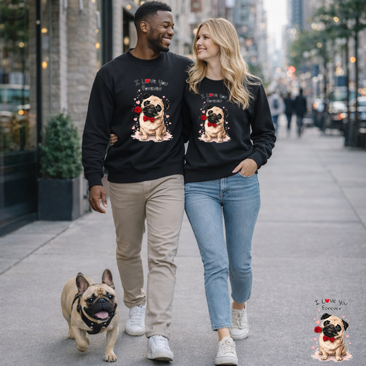 Pug Love Forever Sweater | Eco-Limited