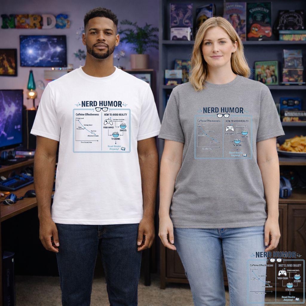 Nerd Humor Caffeine Chart T-Shirt | Eco-Limited