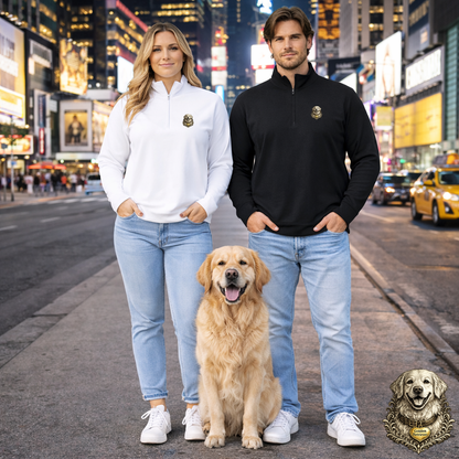 Golden Retriever Ink Illustration Zip-Up | Eco-Limited