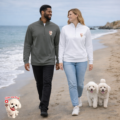 Give Me Five Cute Dog Zip-Up | Eco-Limited