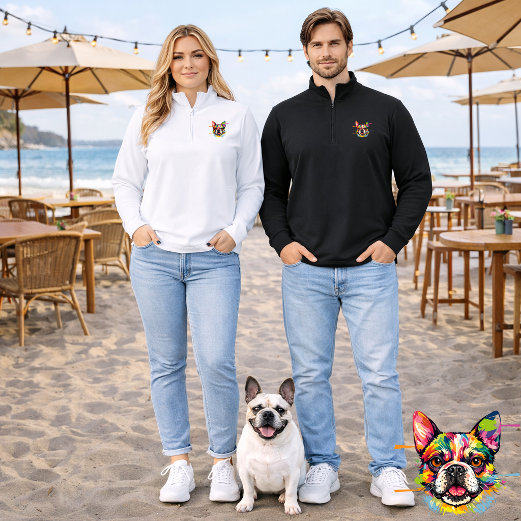 Colorful French Bulldog Art Zip-Up | Eco-Limited