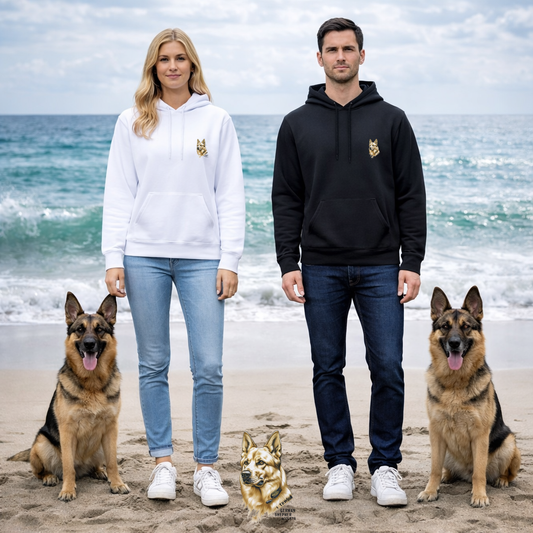 German Shepherd Portrait Hoodie | Eco-Limited