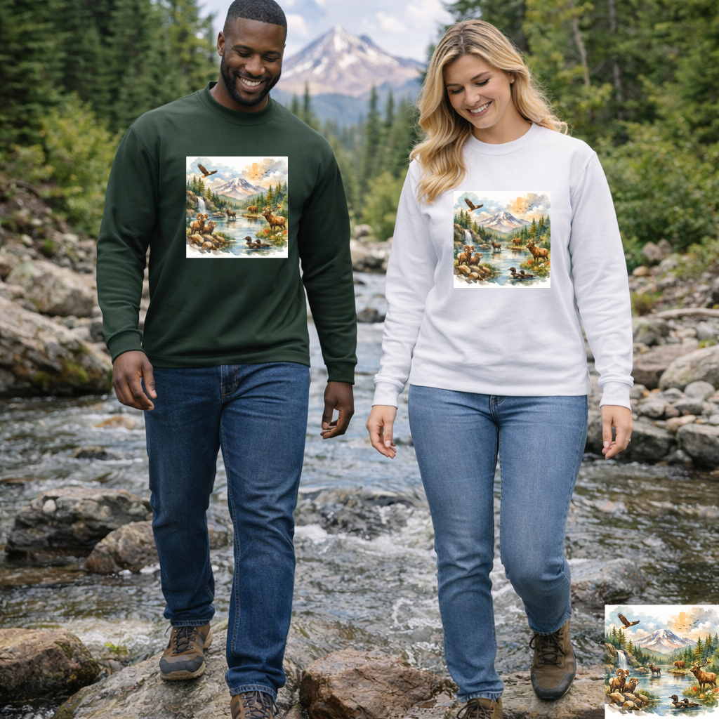Wild American Landscape Graphic Sweater | Eco - Limited