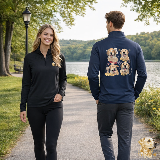 Labrador Retriever Graphic Quarter-Zip Pullover | Eco-Limited