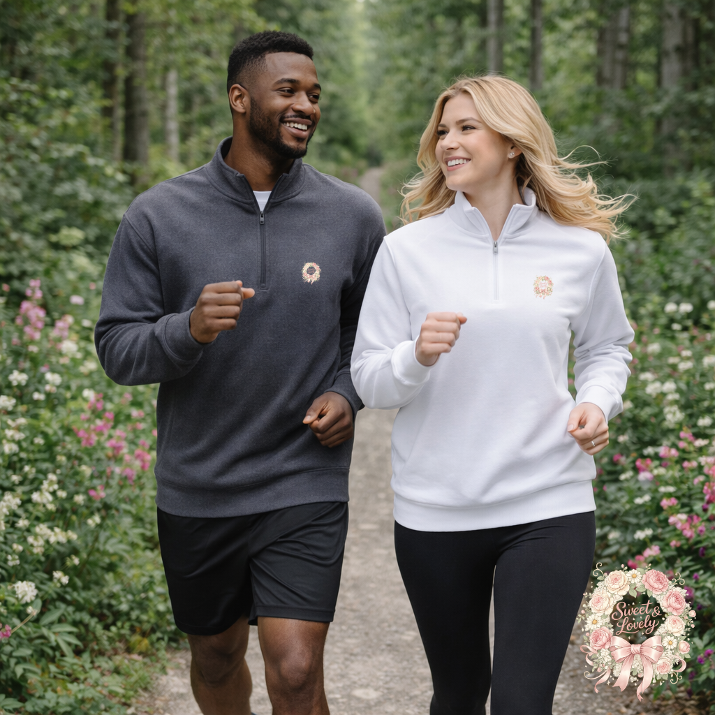 Sweet &amp; Lovely Floral LOVE Zip-Up | Eco-Limited