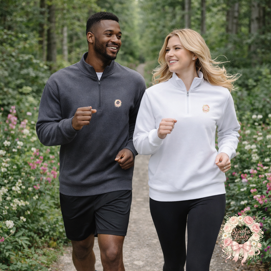 Sweet &amp; Lovely Floral LOVE Zip-Up | Eco-Limited