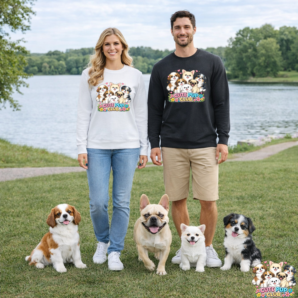 Cute Pup Club Graphic Sweater | Eco - Limited
