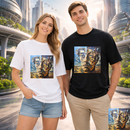 Surreal Split Mind Art T-Shirt | Eco-Limited